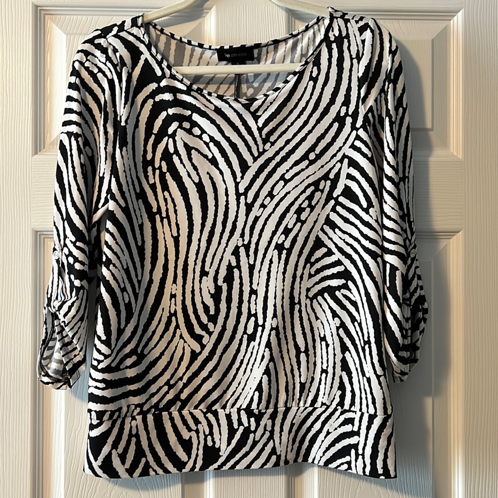 Zebra print blouse.